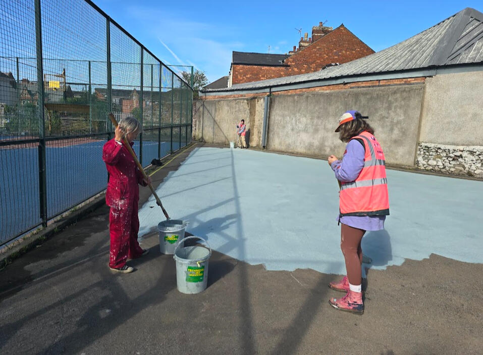 Painting the MUGA